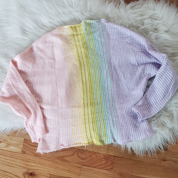 Novvaks Knits Pastel Ombre Handknit Crop Sweater - Picture 8 of 16